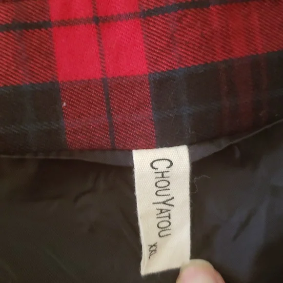 Chou Yatou Red Plaid Skirt With Black Eyelet Trim Size XXL - Picture 8 of 16